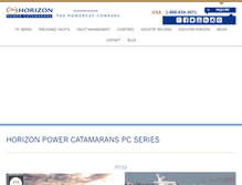 Tablet Screenshot of horizonpowercatamarans.com